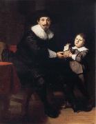 Rembrandt, Jean Pellicorne and His Son Casper